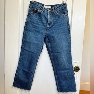 Petite Straight-Leg Cropped Jeans TopShop
